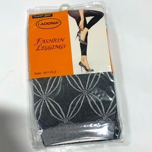 Grey Fashion Leggings/ Tights LADONA - 80’s Leggings with Pattern 6136-3‎ Grey